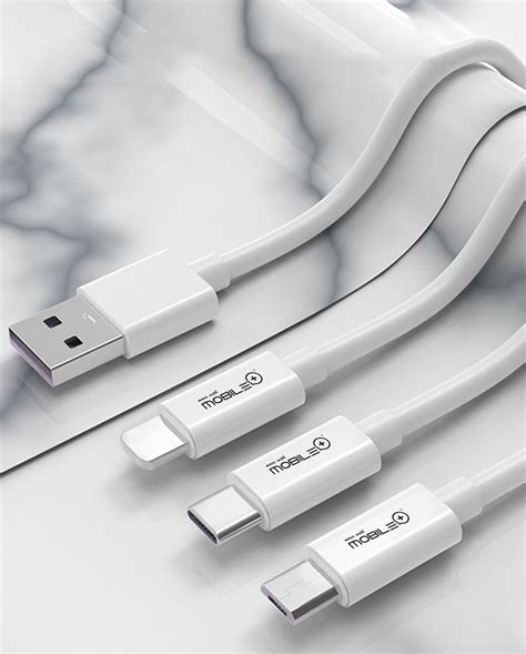 Charging Cable 3 In 1 USB A To Lightning Micro USB And Type C MO