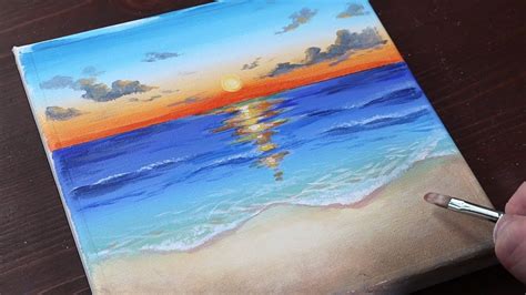 Sunrise Easy Acrylic Painting For Beginners Paintingtutorial