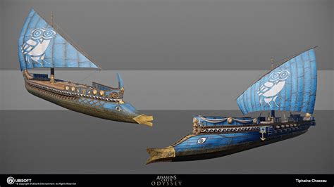 Artstation Assassins Creed Odyssey Boats Tiphaine Chazeau Boat