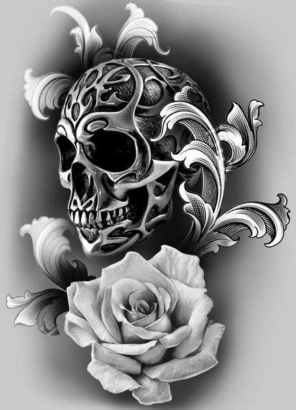 Day Of The Dead Skull Tattoos With Roses