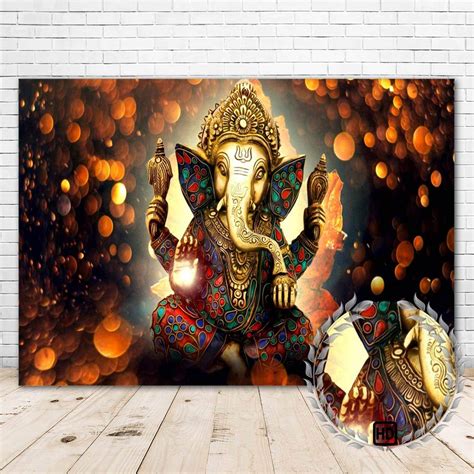 Buy Lord Ganesha Backdrop 7x5ft Vinyl India Religion Lord Ganesha