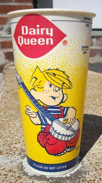 1984 Dairy Queen Wax Cup Dennis Menace I Remember These School