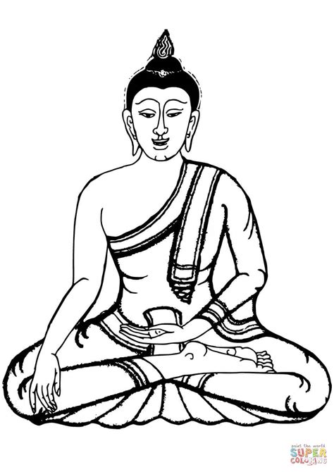 Buddha kleurplaat | Gratis Kleurplaten printen