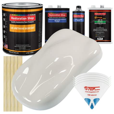 Oxford White Gallon Urethane Basecoat Clearcoat Car Auto Body Paint Kit