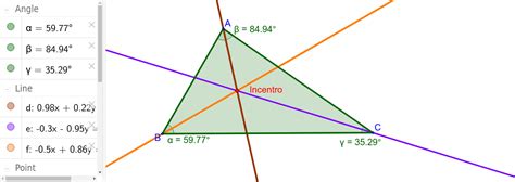 Bisectriz De Un Triángulo Geogebra