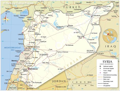 Political Map Of Syria Nations Online Project