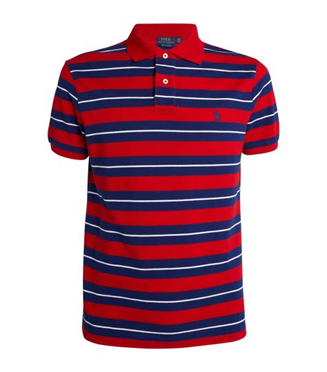 Polo Ralph Lauren Cotton Striped Polo Shirt Harrods US
