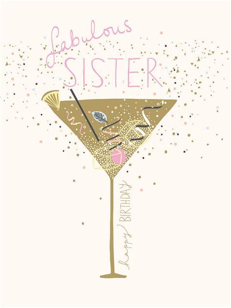 Short on birthday card ideas for your sister? Woodmansterne Fabulous Sister Birthday Card at John Lewis & Partners