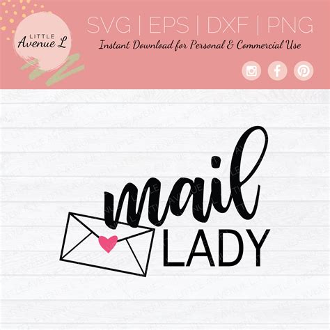 Mail Lady SVG Mail Cut File Envelope SVG Shipping SVG Etsy Denmark