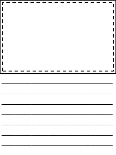 Free Printable Lined Paper With Picture Box Printable Word Calendar