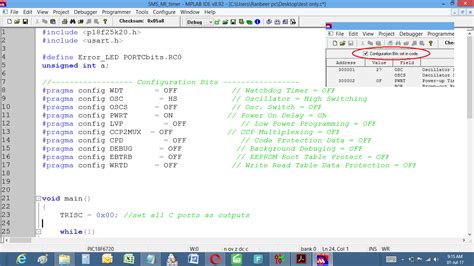 How To Set Pic Microcontrollers Configuration Bits In Mplab Ide Or In