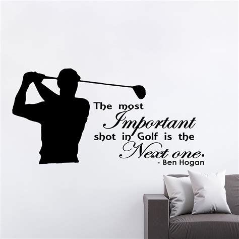 Golf Wall Stickers Ben Hogan Quote Wall Art Vinyl Sports Golf Wall