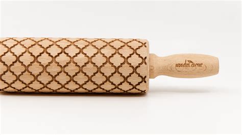 No R073 Alhambra 3 Andalusia Rolling Pin Engraved Rolling Embossed