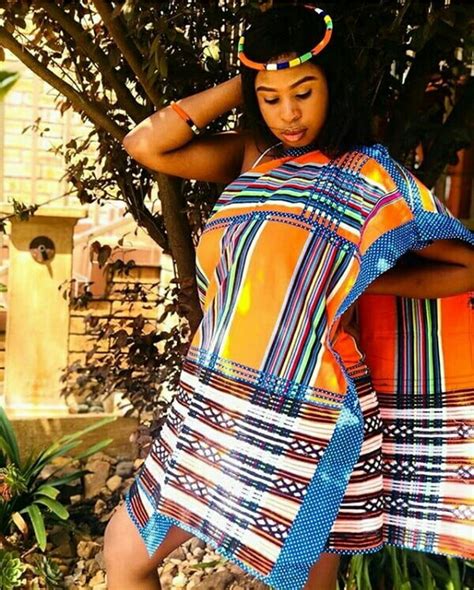 Clipkulture Maiden In Beautiful Venda Styled Attire With Beaded Head Band