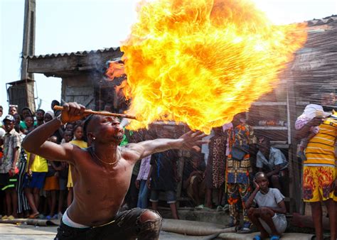 A Man Spitting Fire · Free Stock Photo