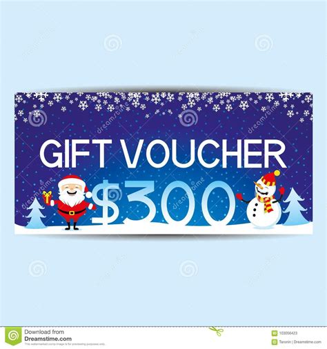 blue gift voucher stock vector illustration  certificate