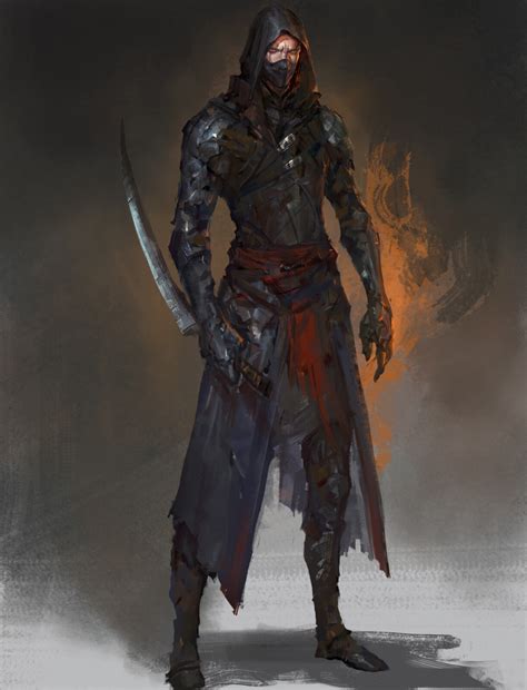 Artstation Assassin Ting Xu Concept Art Characters Dark Fantasy