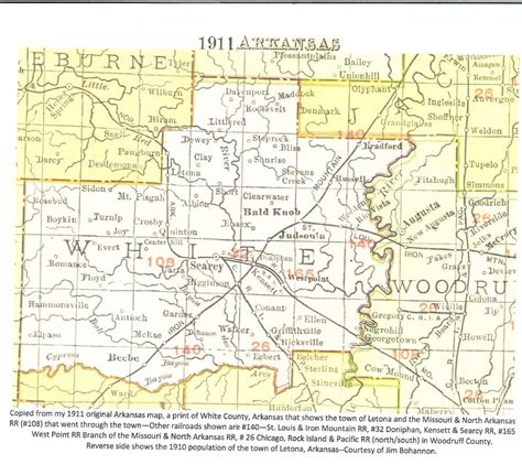 White County 1911 Pangburn Letona Bald Knob Kenset