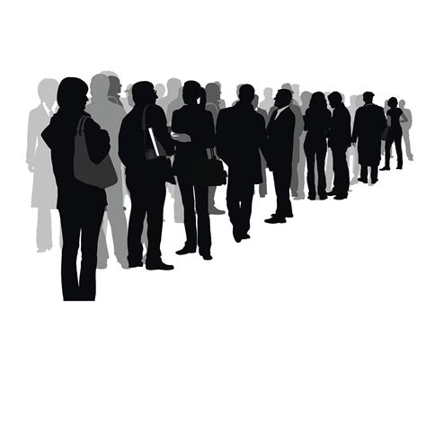 Silhouette Crowd Drawing Illustration A Sea Of People Flattened Png