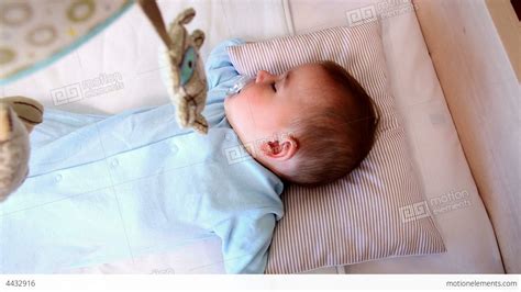 Baby Boy Sleeping In Crib Stock Video Footage 4432916