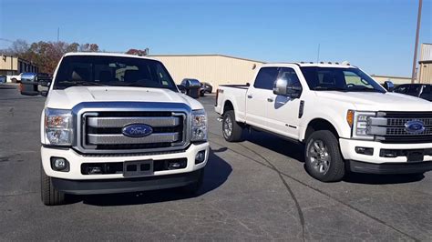 2016 Vs 2017 Ford F 250 Platinum Super Duty Comparison Youtube