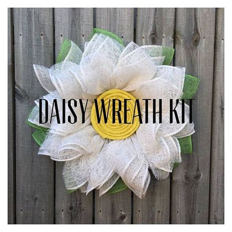 The Daisy Wreath Kit Is Ready To Be Made With Mesh And Fabric It S Perfect
