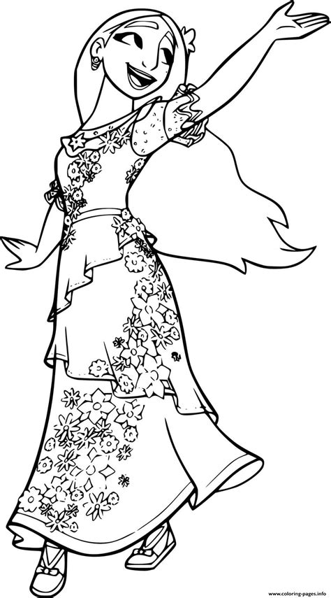 Isabela Madrigal Coloring Page Printable