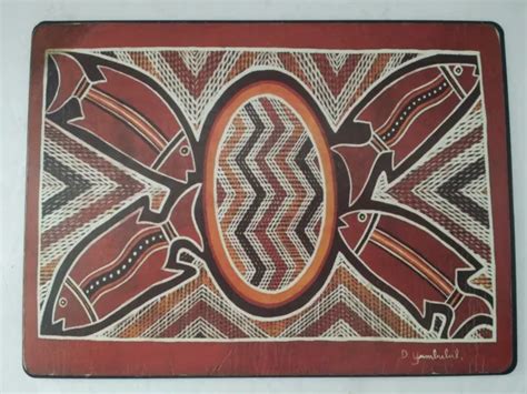 Rare Terry Dhurritjini Yumbulul Australia Aboriginal Art Print Fish