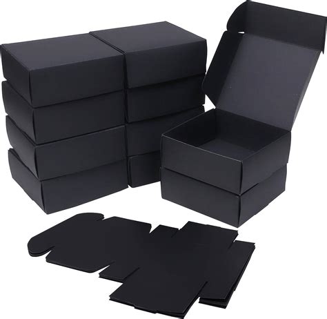 Kraft Paper T Boxes 10 Pack Black Flat Base T Box 13x12x5cm