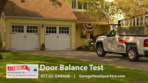 Garage Headquarters Tips Videos Door Balance Test Youtube