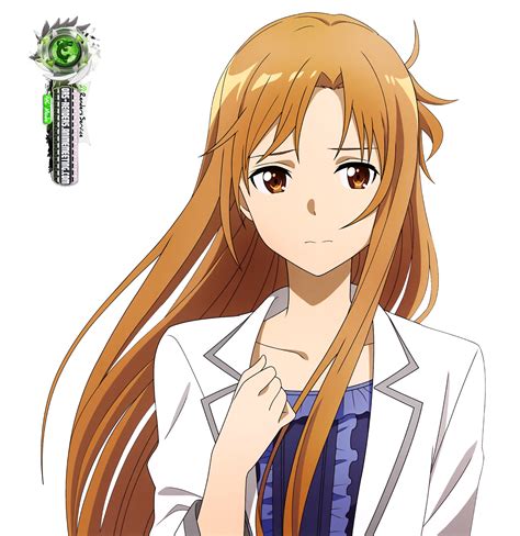 Sword Art Onlineasuna Yuuki White Suit Hd Render Ors Anime Renders