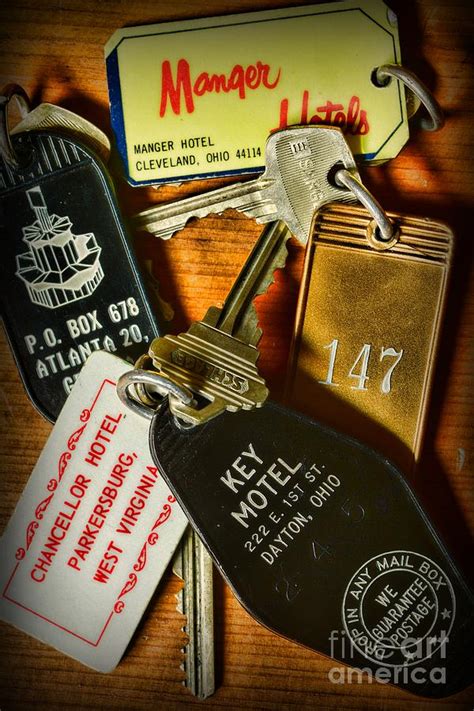 Vintage Hotel Keys Photograph By Paul Ward Pixels