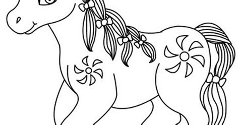 Contoh kumpulan sketsa mewarnai gambar kuda poni. Gambar Mewarnai Kuda Poni Untuk Anak PAUD dan TK