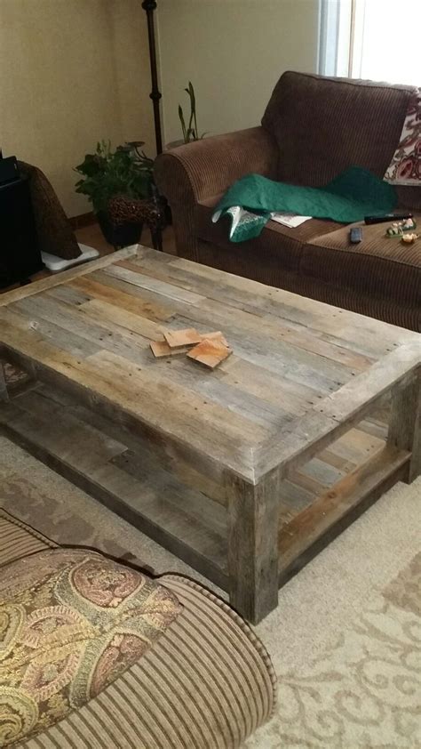 Pallet Wood Coffee Table Created Out Of Red Oak Pallets That Laid Out