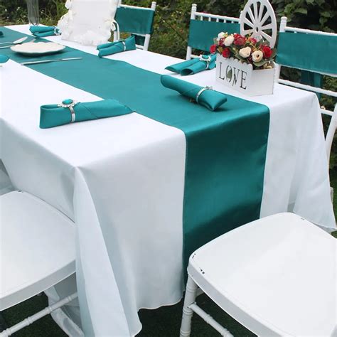 5pcs/lot Wedding Table Runner 12"x108" Luxury Satin Table Runners for