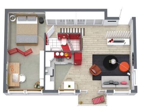 Small And Cozy Studio Apartment Plan