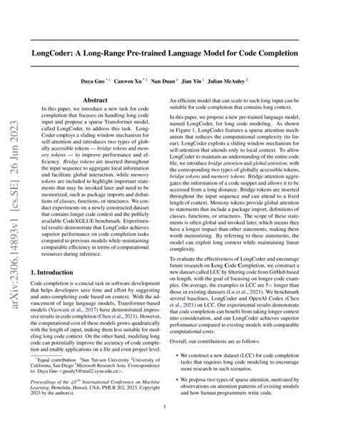 Longcoder A Long Range Pre Trained Language Model For Code Completion