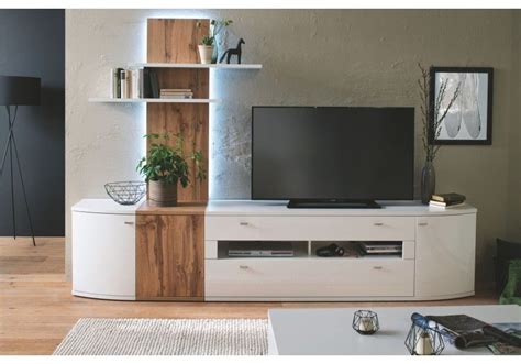 Schrank 25 cm tief schrank an wand befestigen ohne bohren schrank breite 60 cm schrank 45 cm breit schrank 250 cm hoch schrank 170 cm schrank bestellen schrank für hwr. 41-02971 Wohnwand Weiss / Eiche | Wohnzimmereinrichtung ...