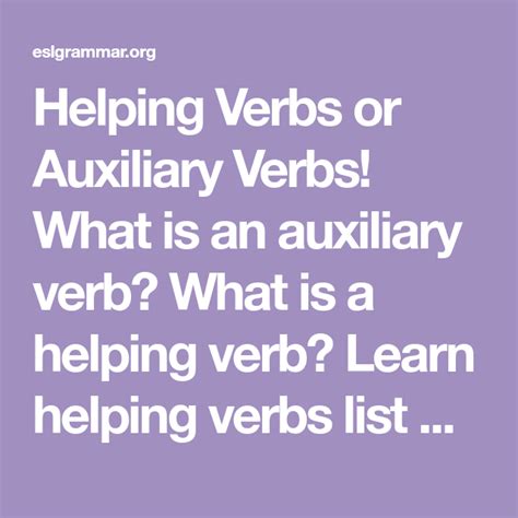 Helping Verbs Auxiliary Verbs List Rules And Examples Sexiz Pix