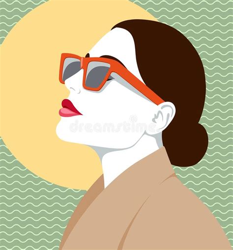 Woman Face Wearing Sunglasses Stock Illustrations 744 Woman Face Wearing Sunglasses Stock