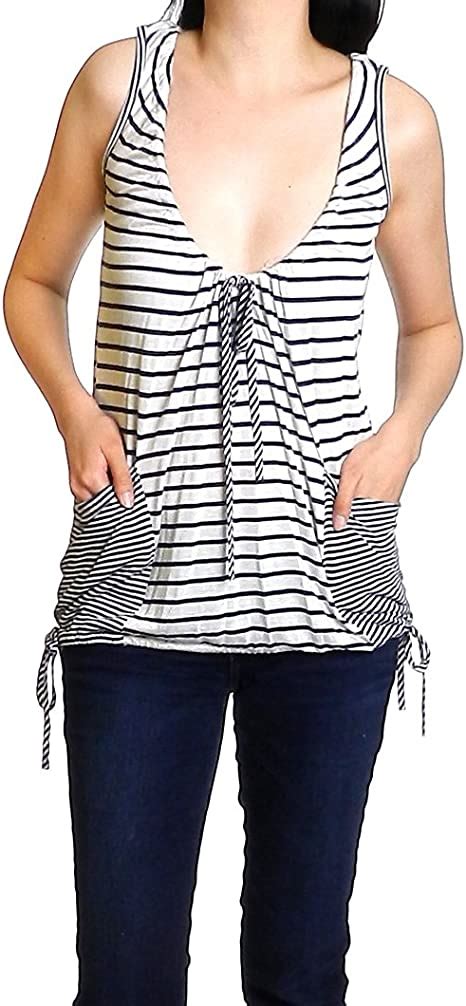 Ginger G Womens Stripe Sleeveless Top At Amazon Womens Clothing Store