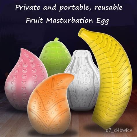 Realistic Vaginal Genital Sex Silicone Fruit Masturbator Egg Cup Sex