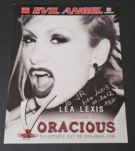 Vintage Adult Star Lea Lexis Autograph 85x11 Promo Photo Authentic