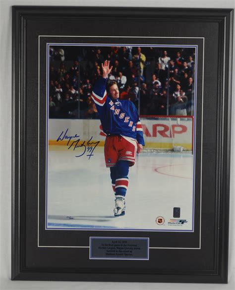 Lot Detail Wayne Gretzky Autographed And Framed Last Game