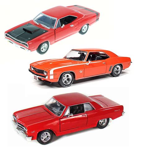 Best Of 1960s Muscle Cars Diecast Set 83 Set Of Three 124 Scale Diecast Model Cars