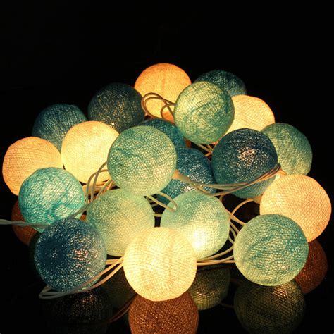 20 Cotton Ball Fairy String Lights Party Holiday Wedding Decor Sale