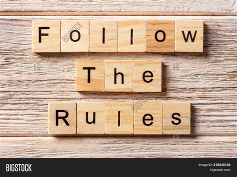 Follow Rules Word Image & Photo (Free Trial) | Bigstock