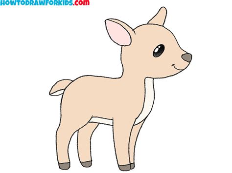 How To Draw A White Tailed Deer Easy Drawing Tutorial For Kids