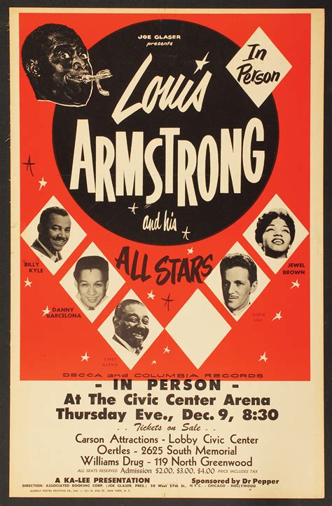 Lot Detail Louis Armstrong Original Concert Poster