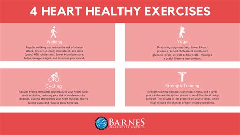 heart healthy exercises and their benefits [infographic]